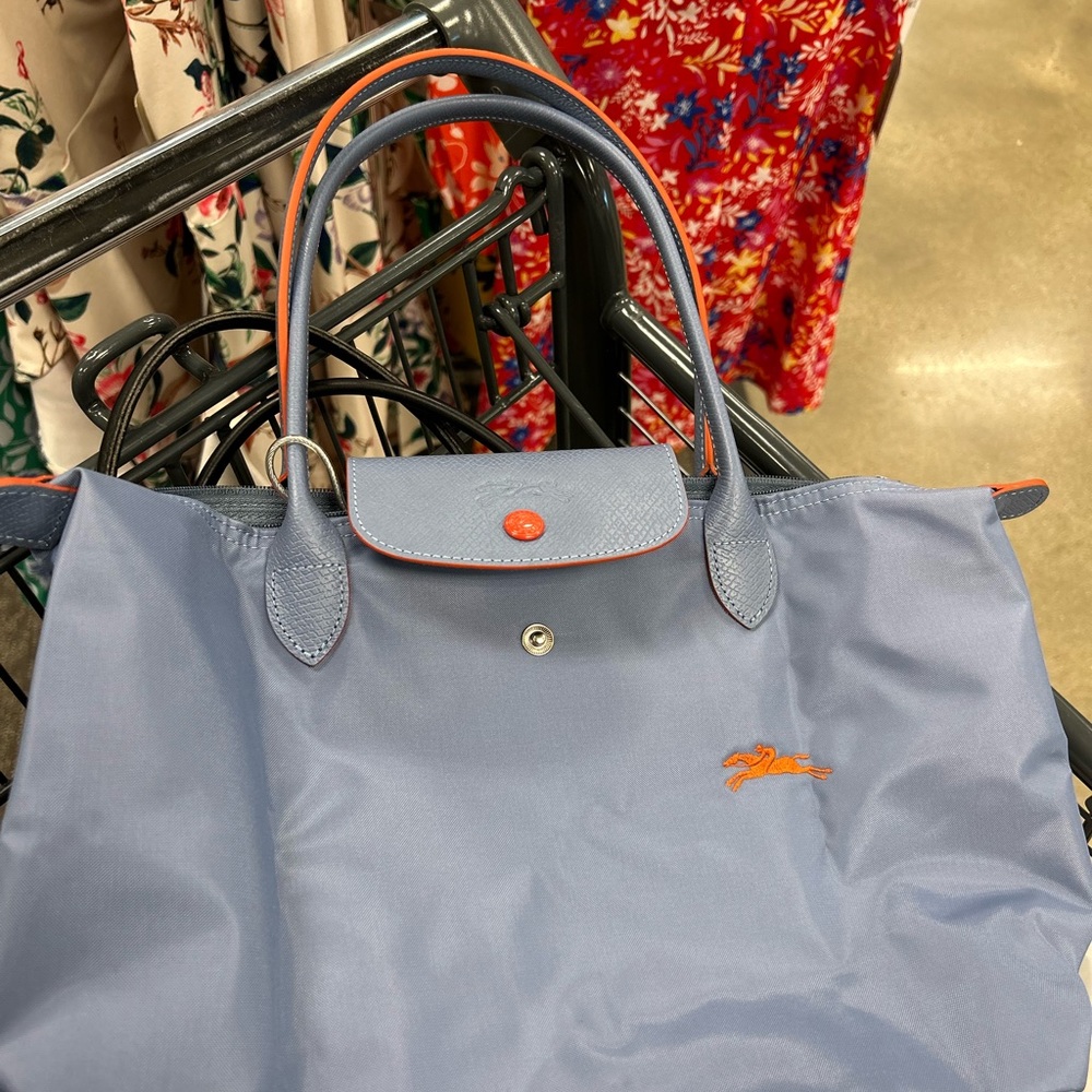 Longchamp Blue and Orange Shoulder Bag
